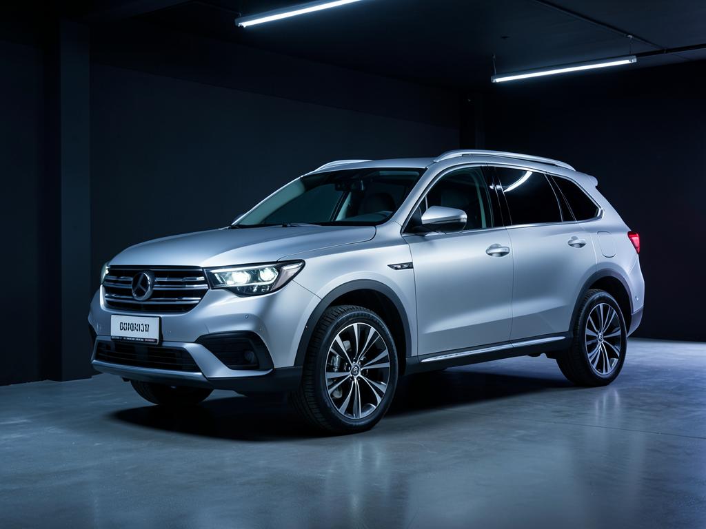 Silver midsize SUV available to rent